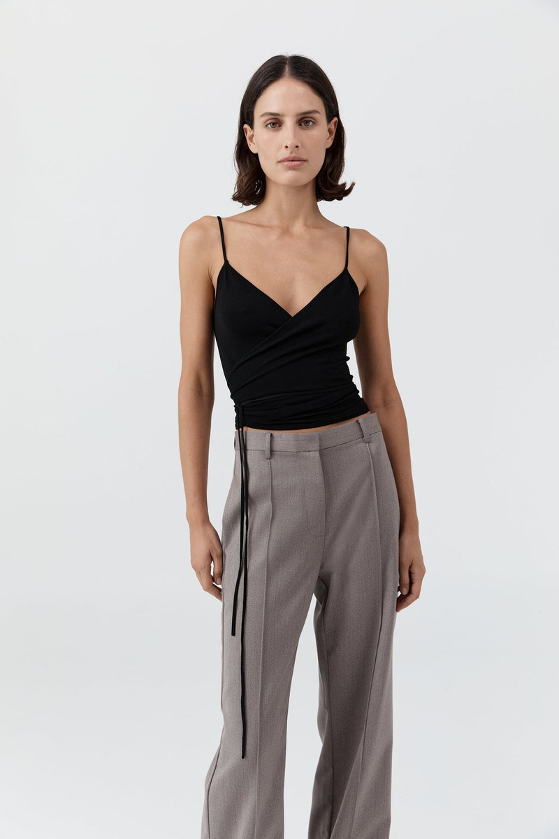 Ballerina Wrap Knit Top - Black 3