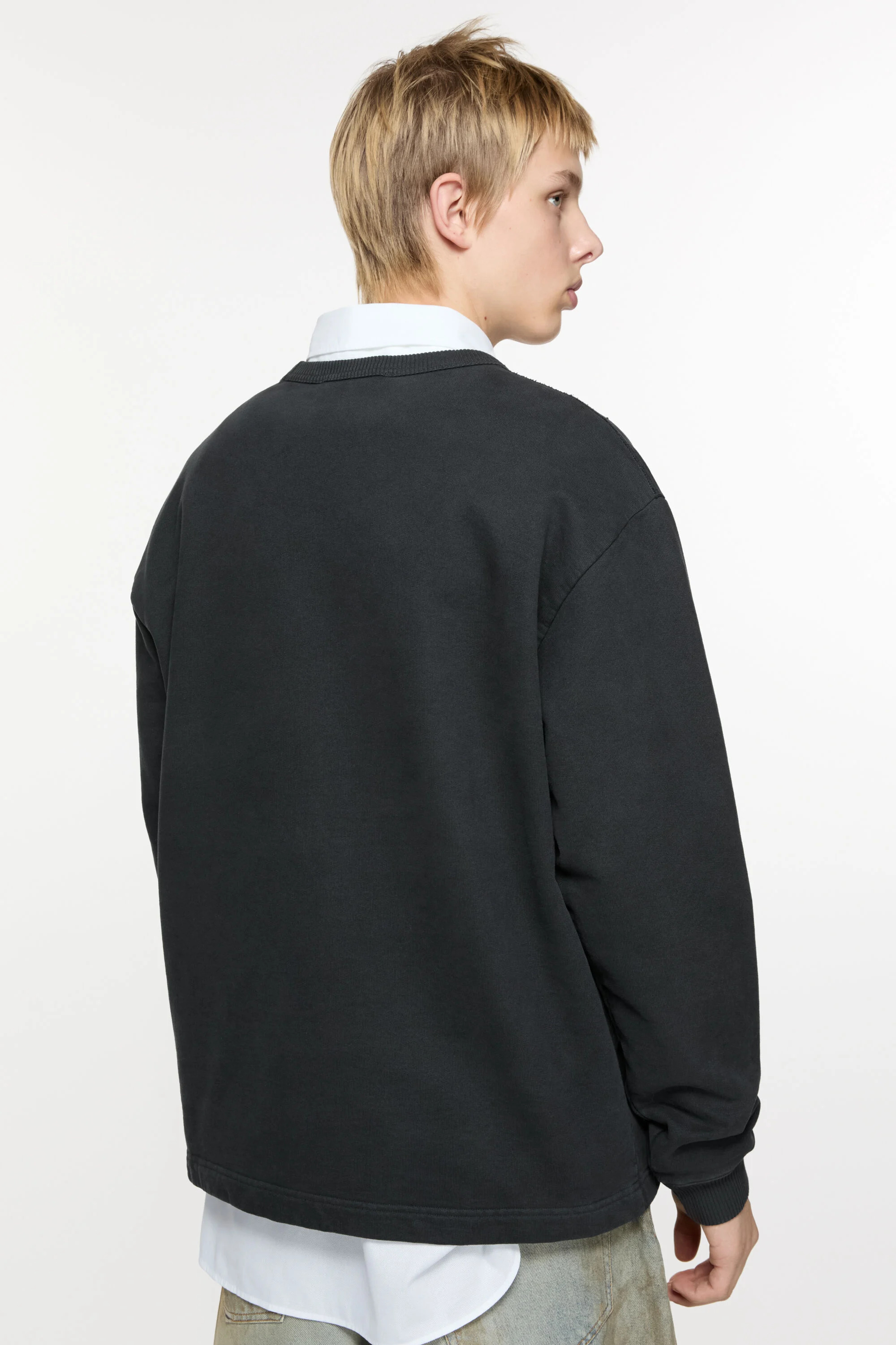 Logo stamp sweater - Black - 3
