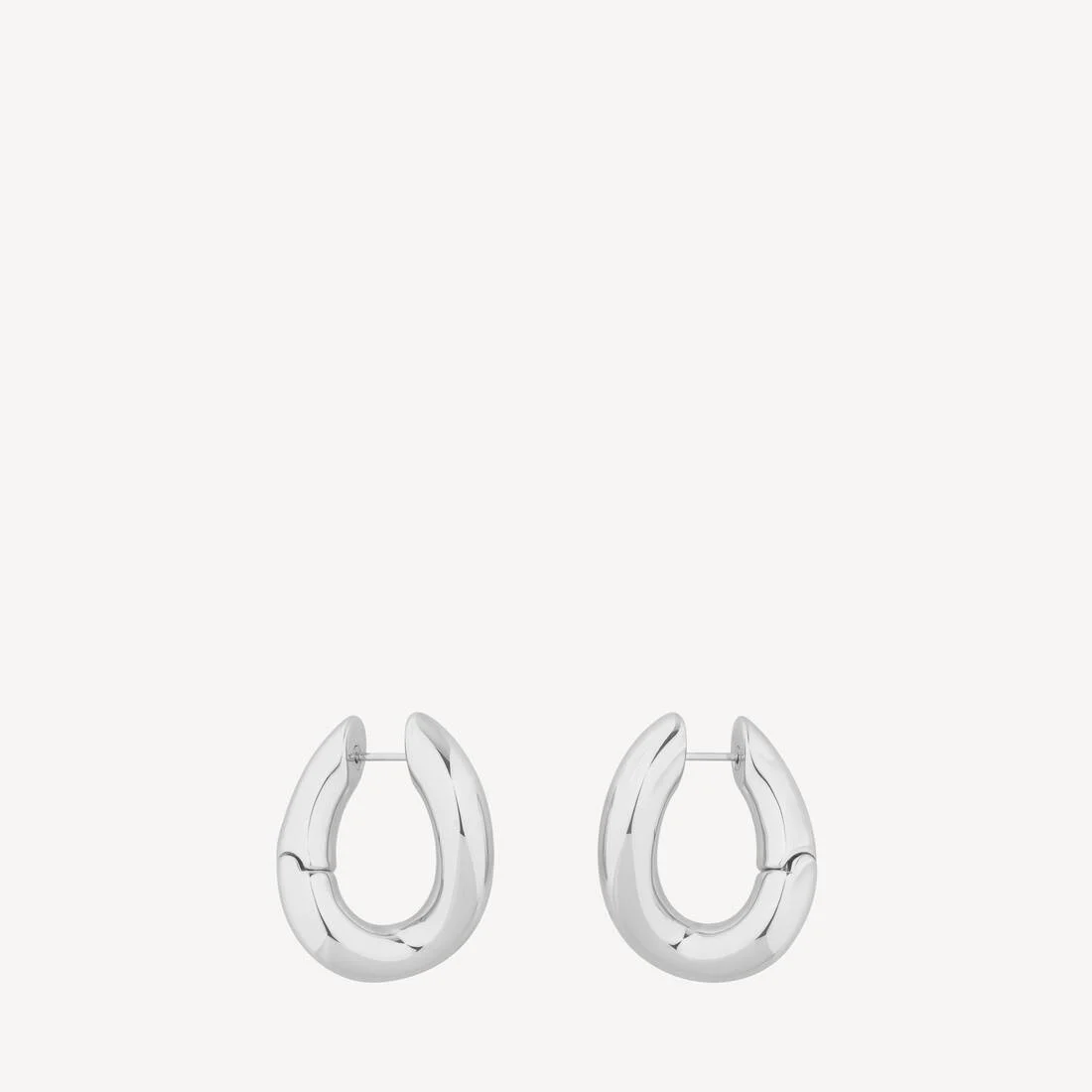 Women's Loop Earrings in Silver - 1