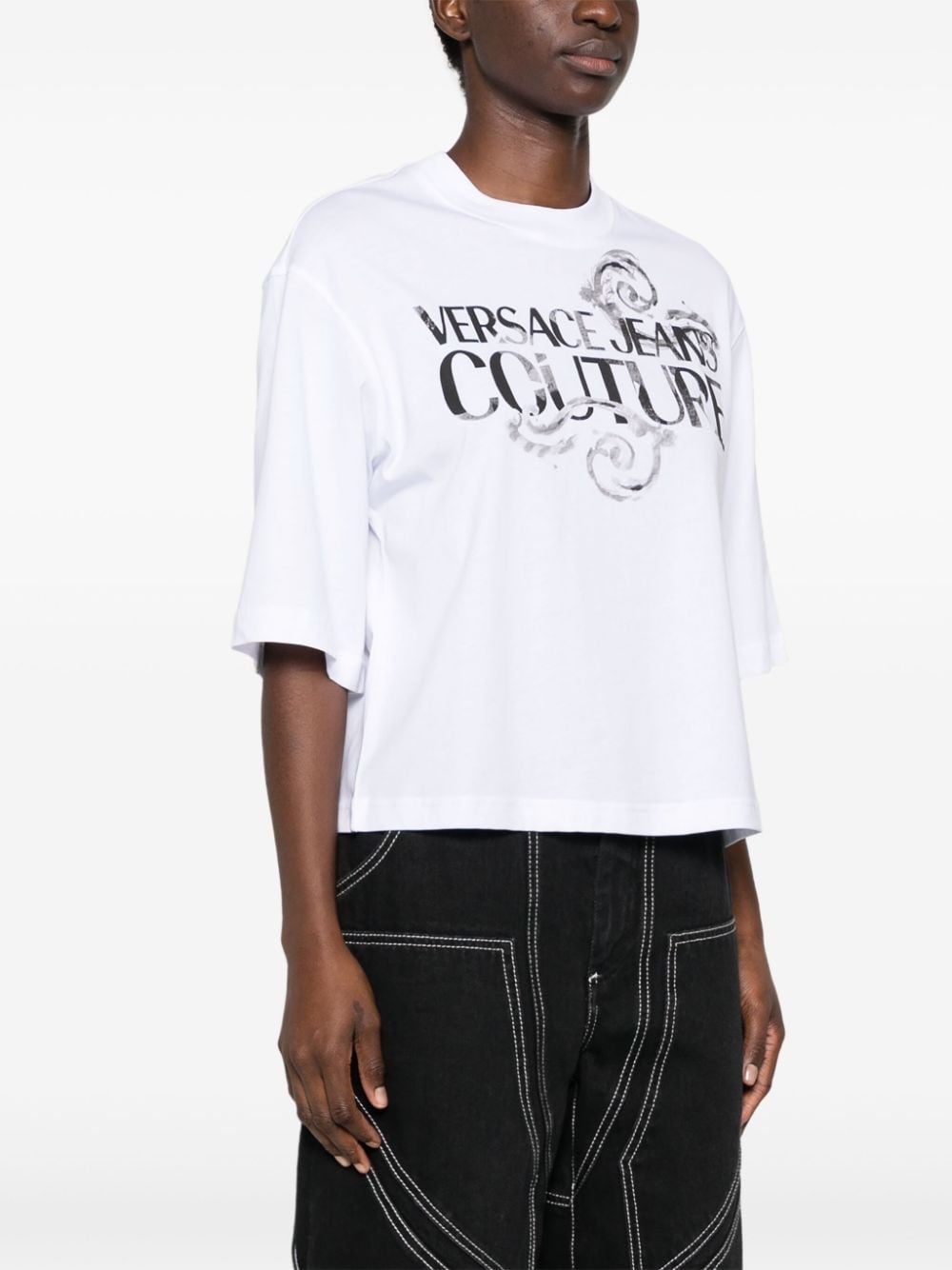 logo-print cotton T-shirt - 3