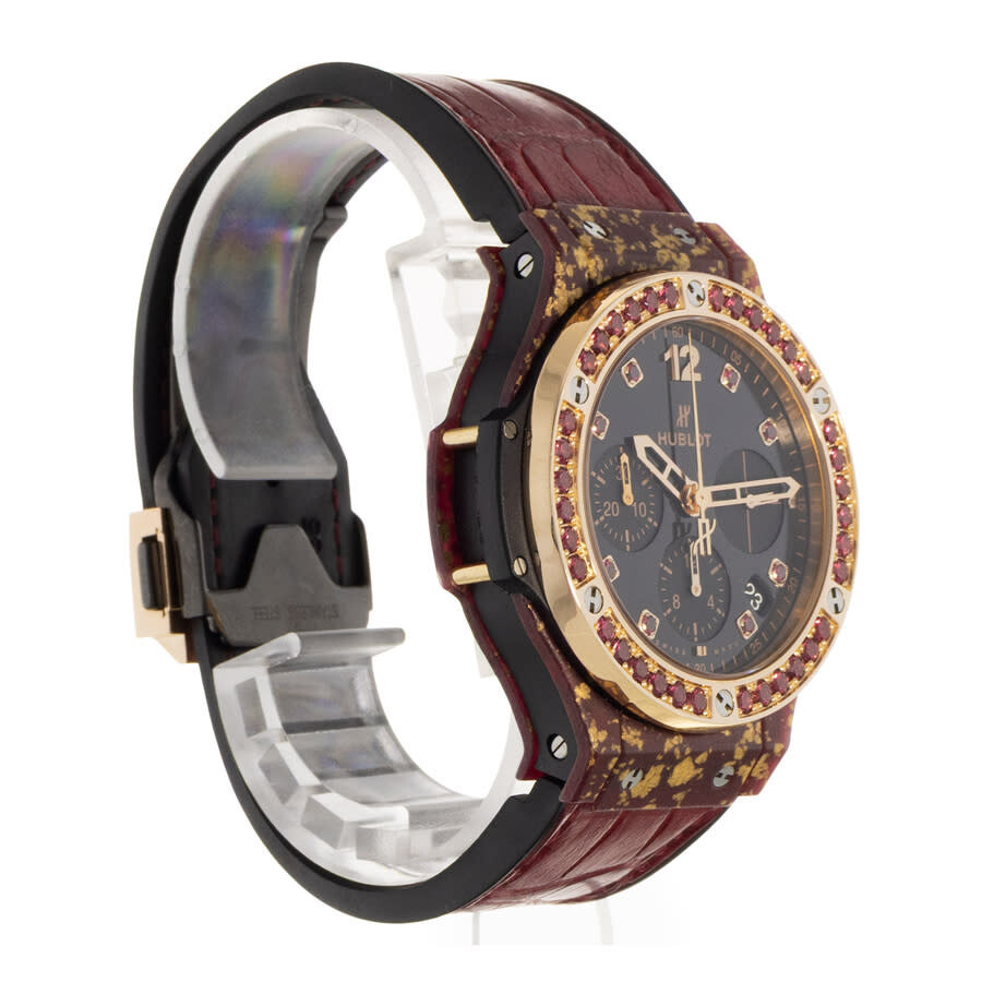 Pre-owned Hublot Big Bang Chronograph Automatic Diamond Black Dial Ladies Watch 341.XG.1280.LR.1213 - 7