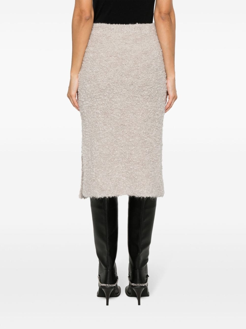 alpaca wool-blend midi skirt - 4