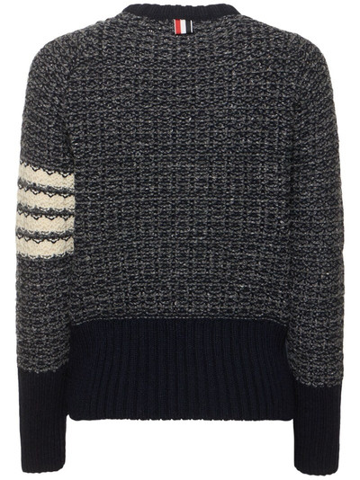 Thom Browne Wool & mohair knit crew neck sweater outlook