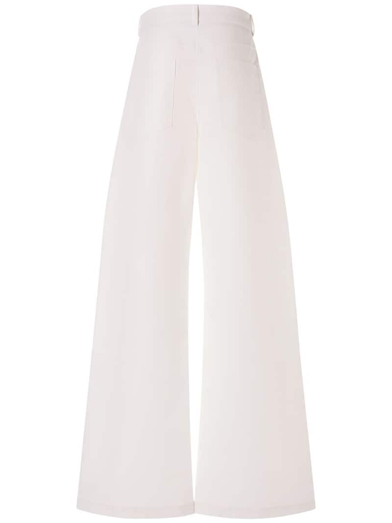 Febo cotton canvas low waist wide pants - 5