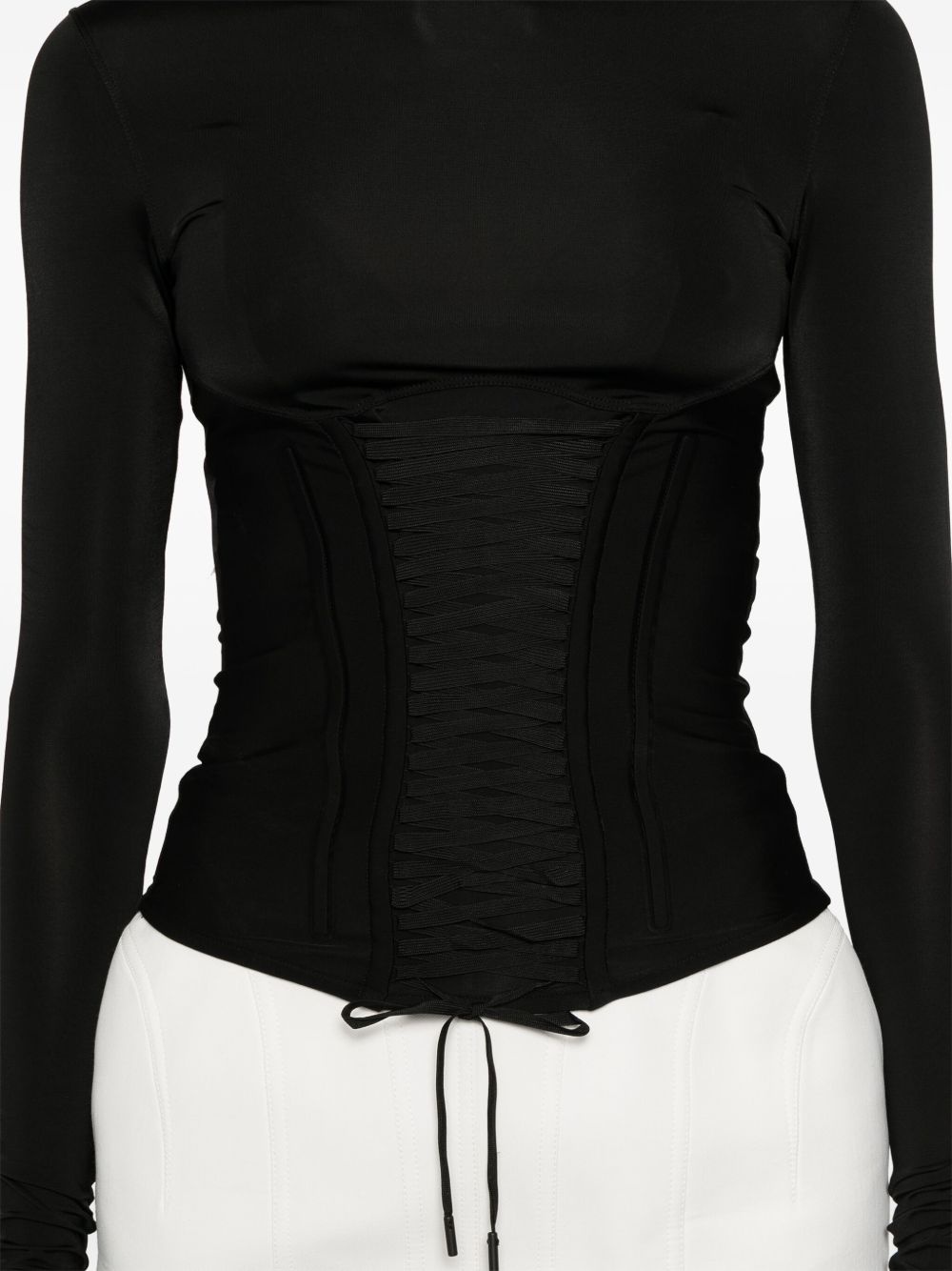 lace-up top - 5