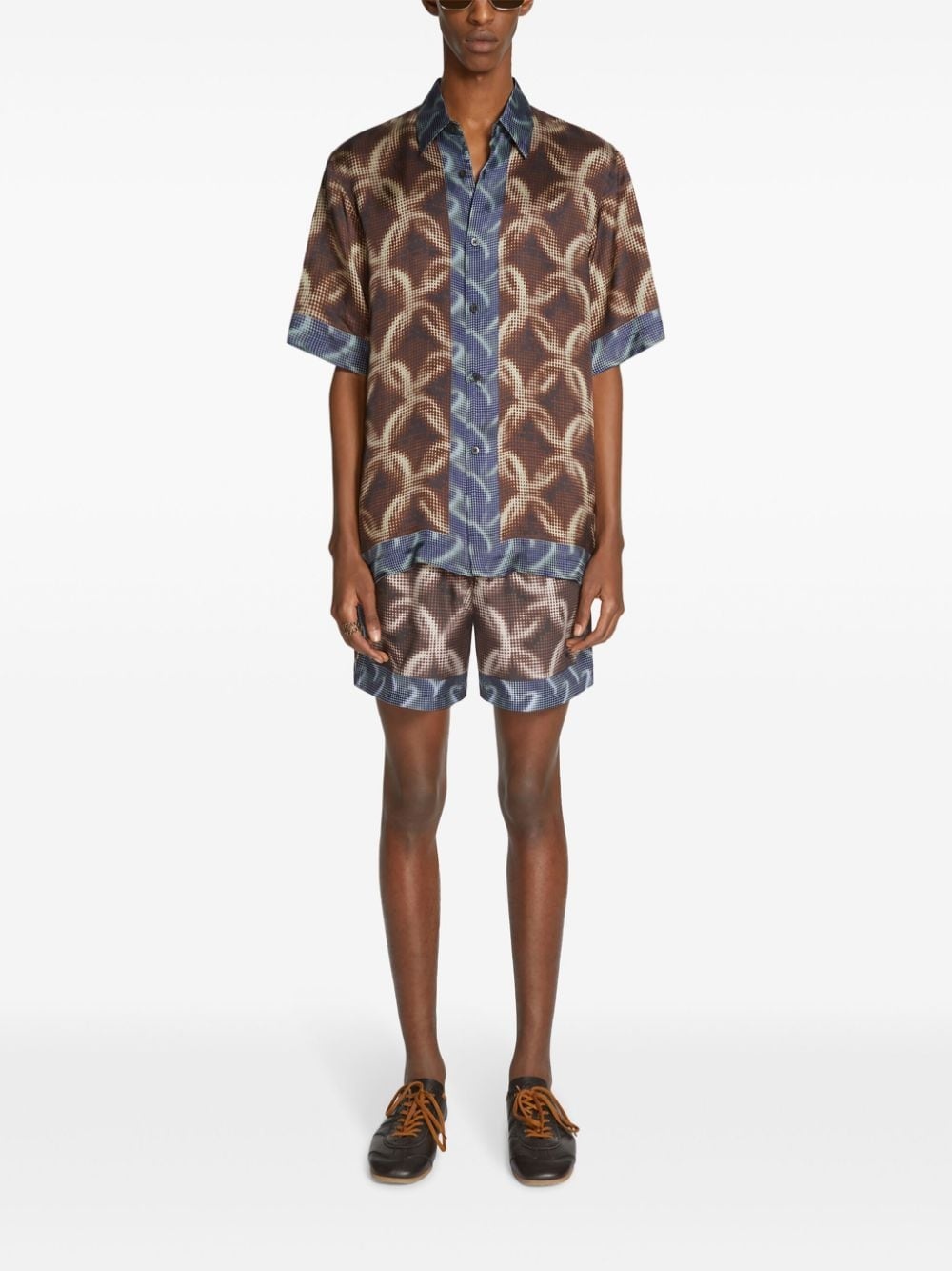chain-print swim shorts - 2