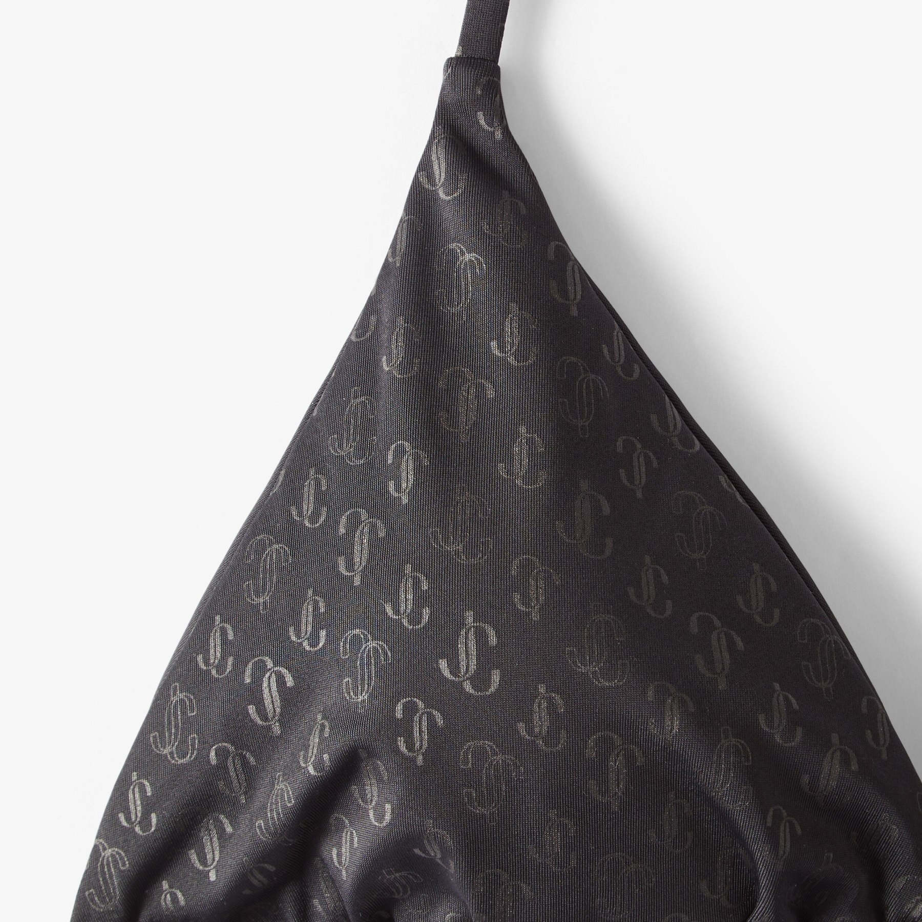 Ariah
Black JC Monogram-Print Regenerated Nylon and Lycra Triangle Bikini Top - 4