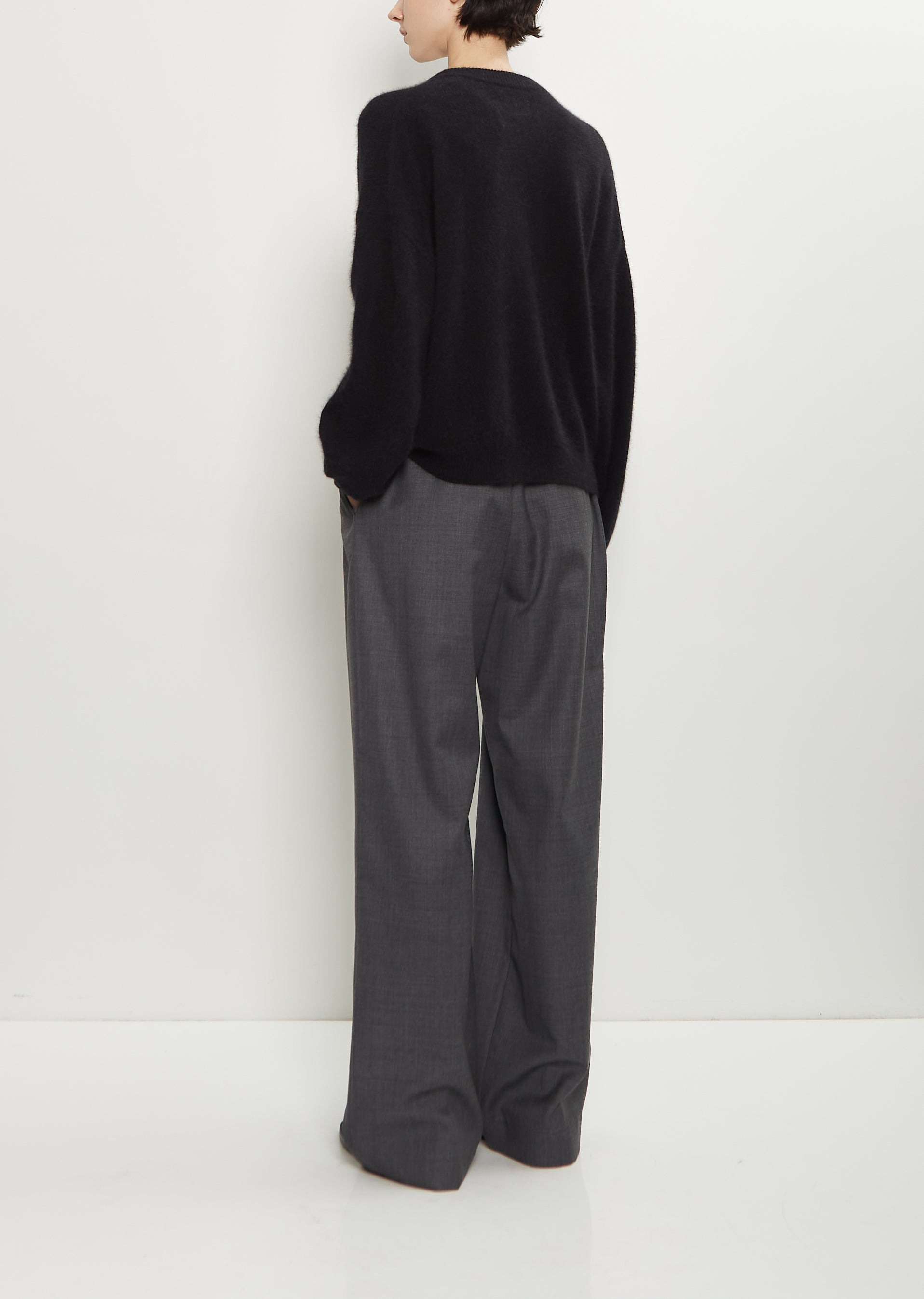 Tristan Mercerized Wool Yak Sweater — Black - 3