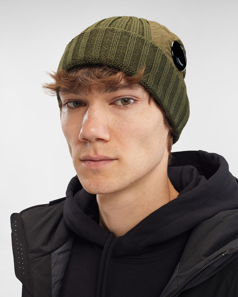 C.P. Company Extra Fine Merino Wool Lens Beanie outlook