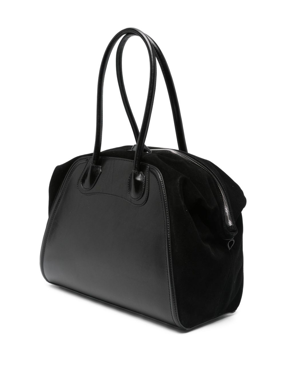 medium Shirley curved top-handle tote bag - 3