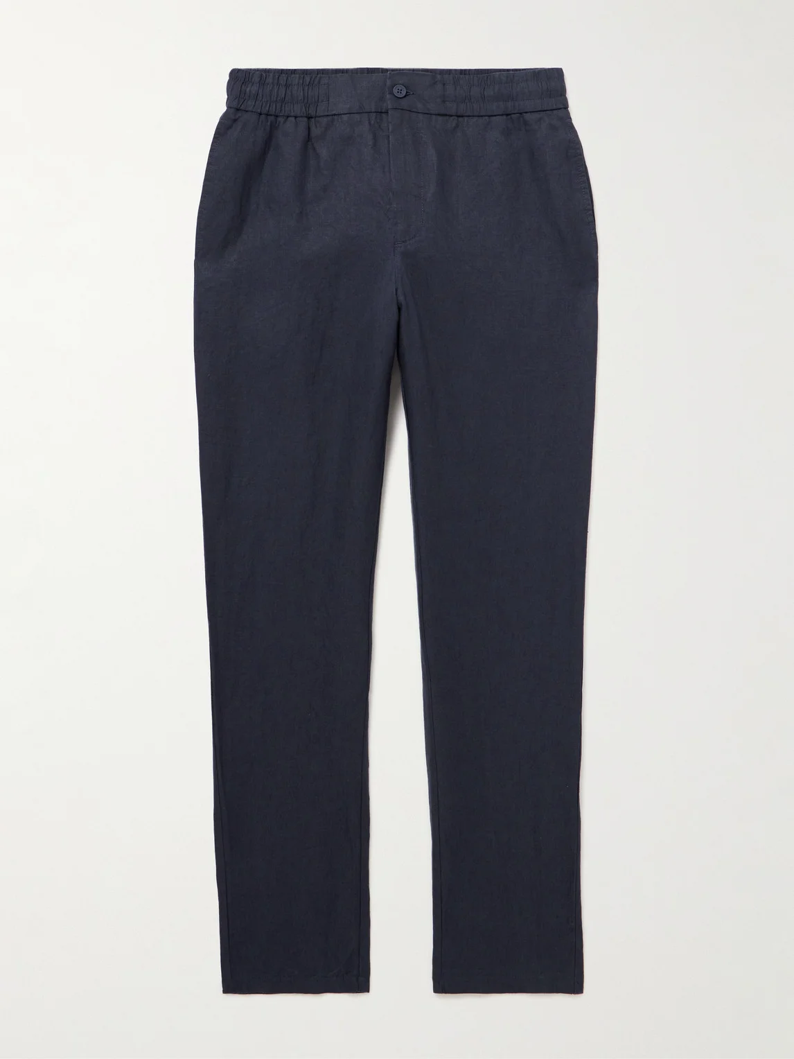 Cornell Slim-Fit Straight-Leg Washed Linen Trousers - 1