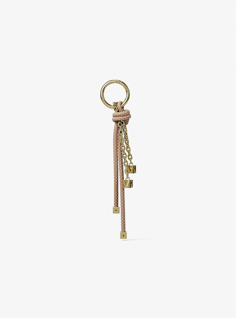 MICHAEL KORS Gold-Tone and Speckled Cord Bag Charm outlook