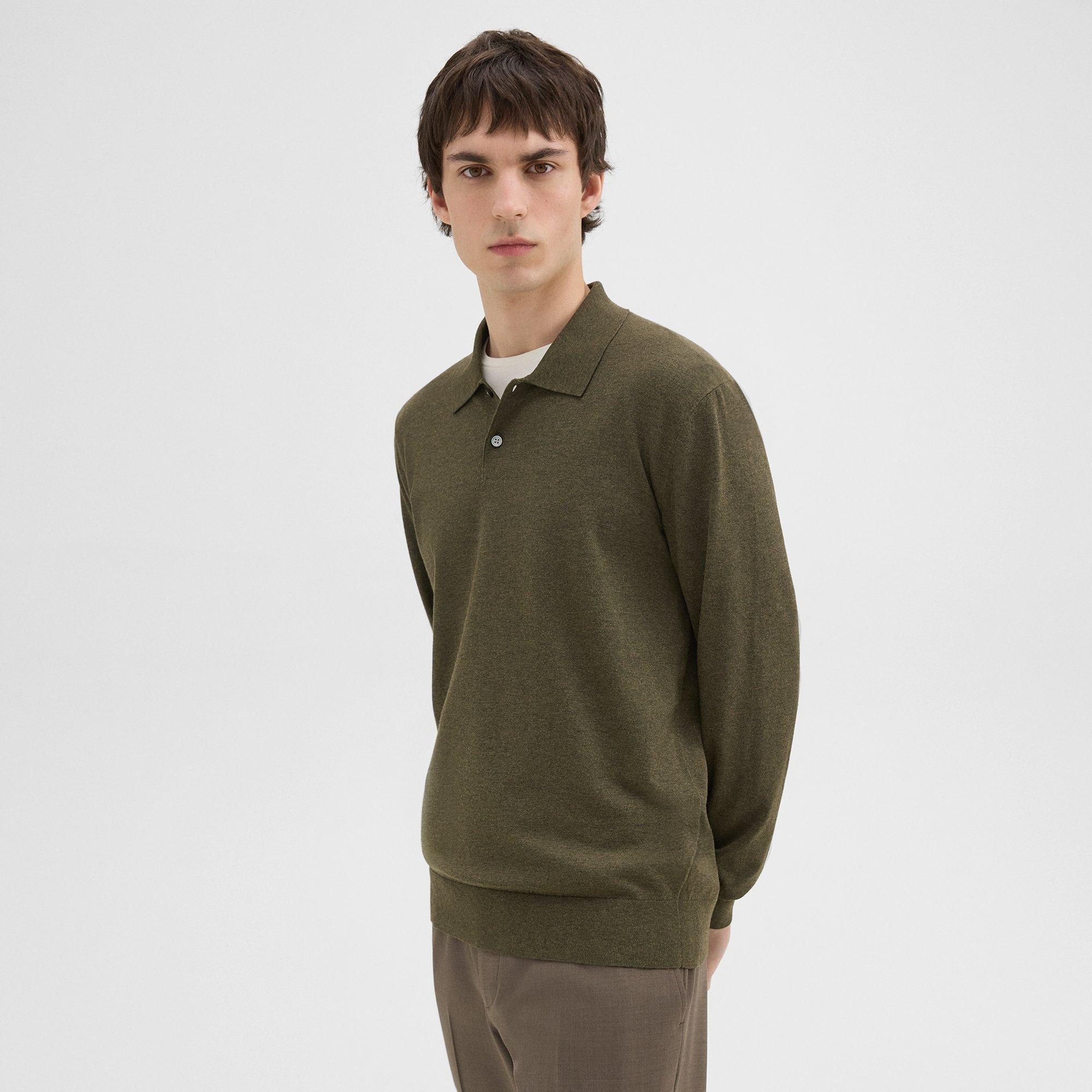 Goris Long-Sleeve Polo Shirt in Light Bilen - 3