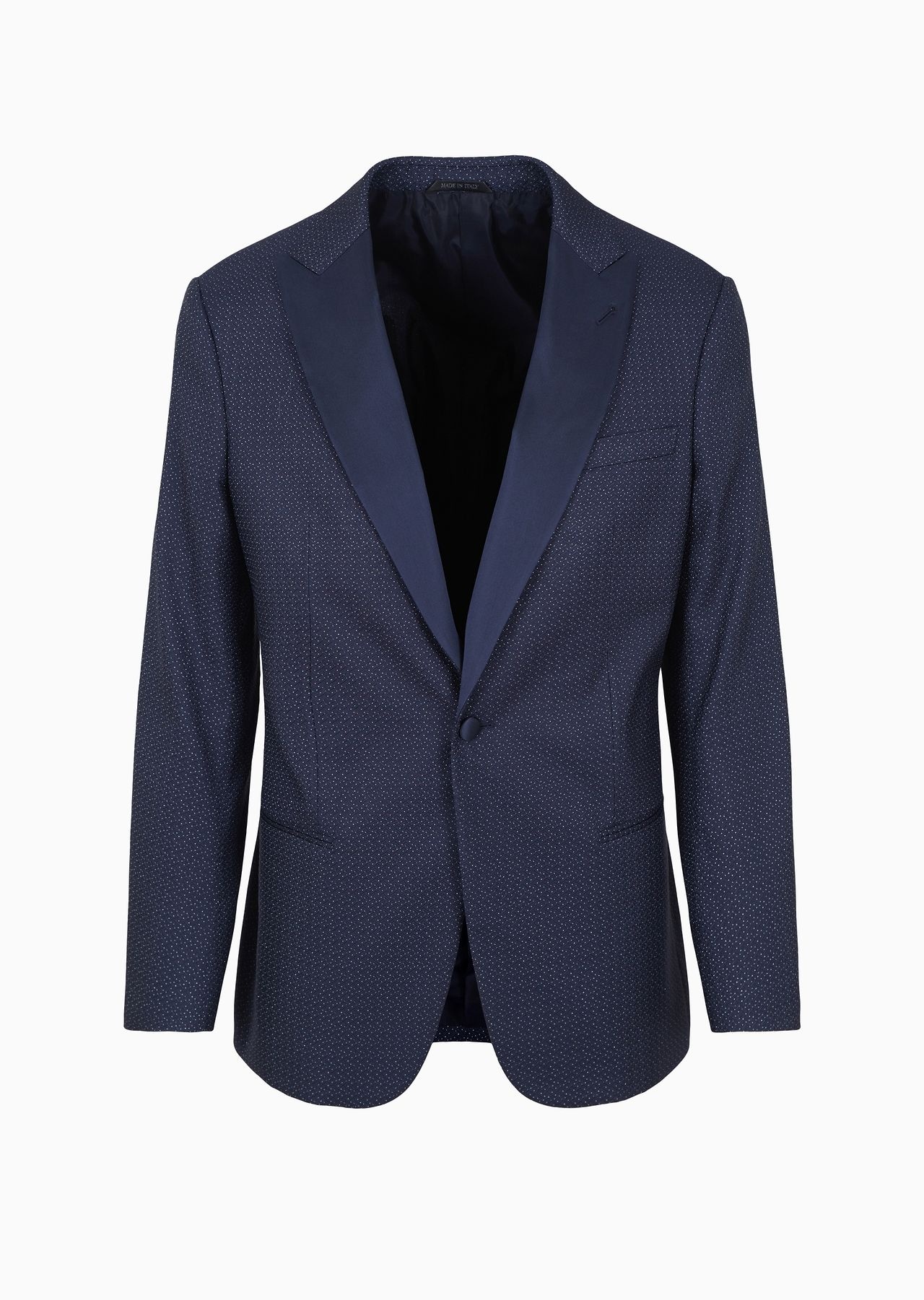 Soho line single-breasted tuxedo jacket in silk-blend jacquard - 1