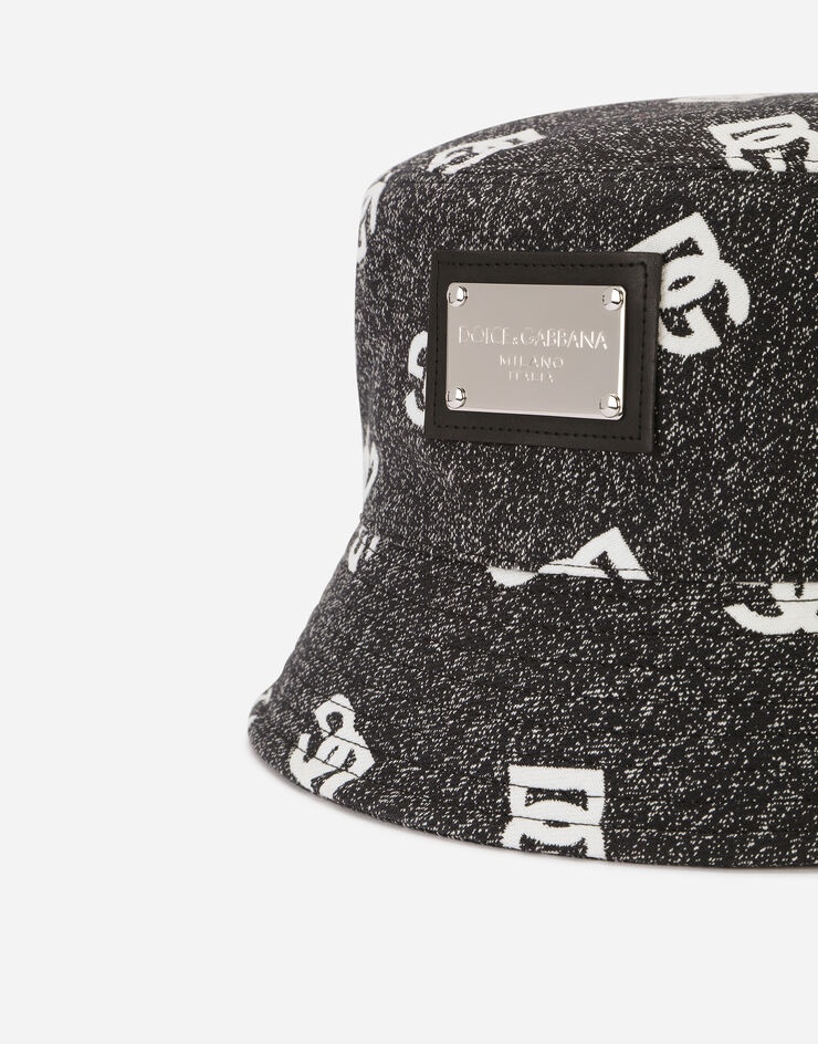 Cotton jacquard bucket hat with DG logo - 3