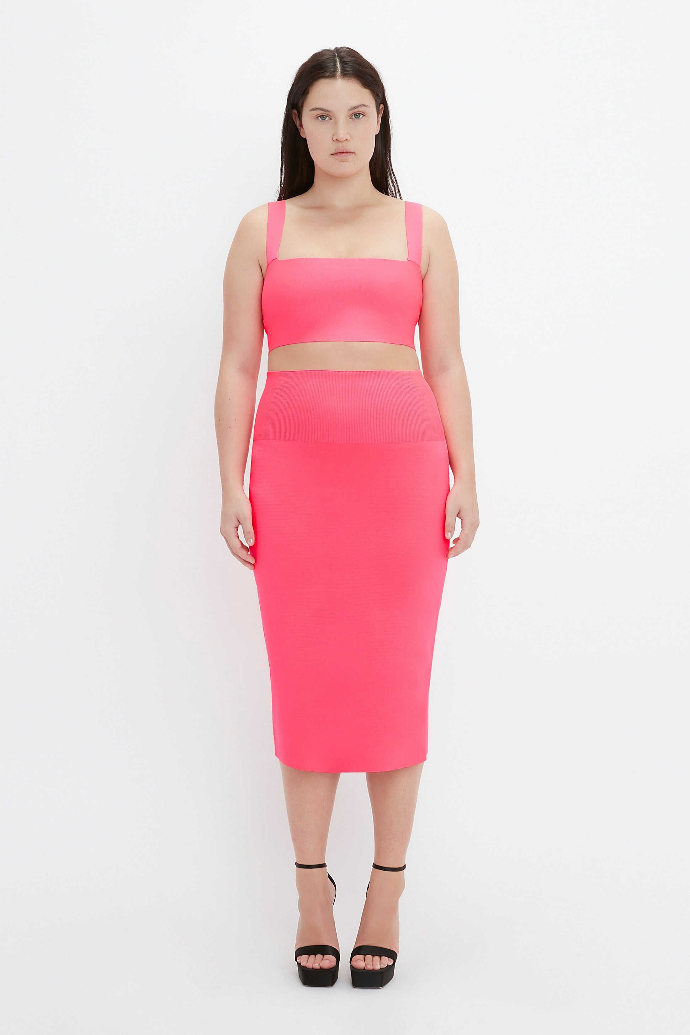 VB Body Strap Bandeau Top In Pink - 9