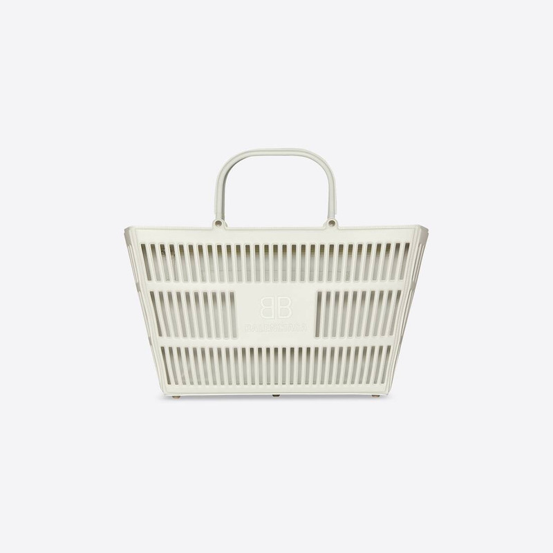 Mag Large Basket Bag in White 1