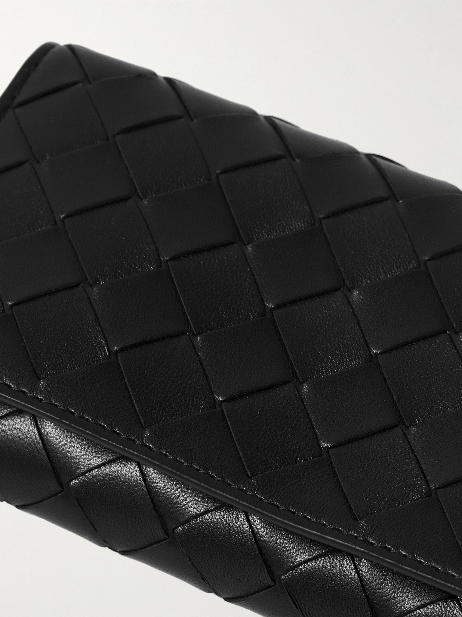 Intrecciato woven leather wallet Black - 4