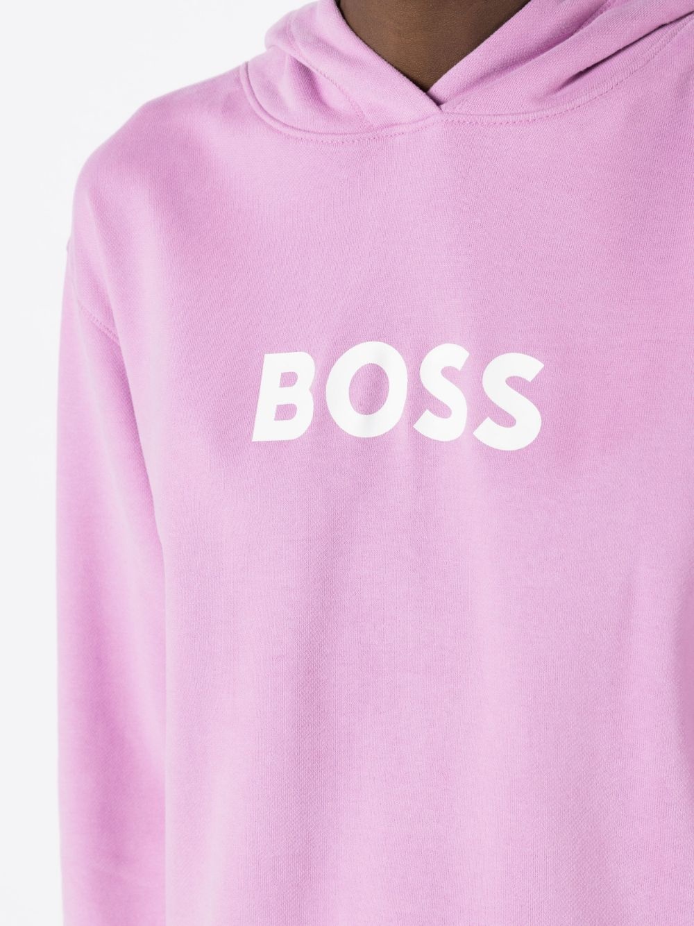 logo-print cotton hoodie - 5