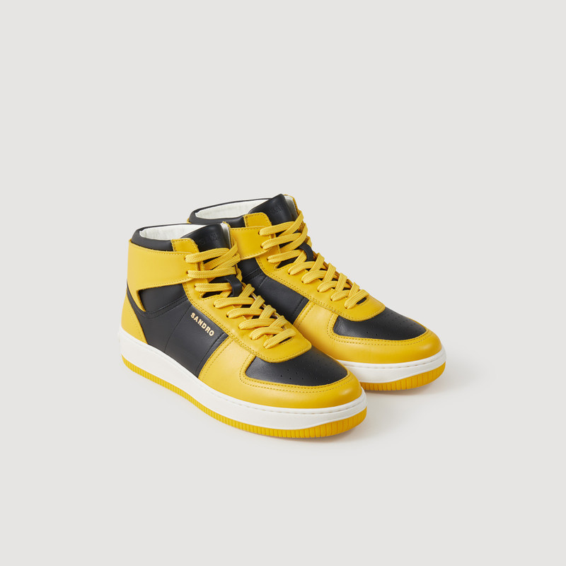Sandro Leather high-top sneakers outlook