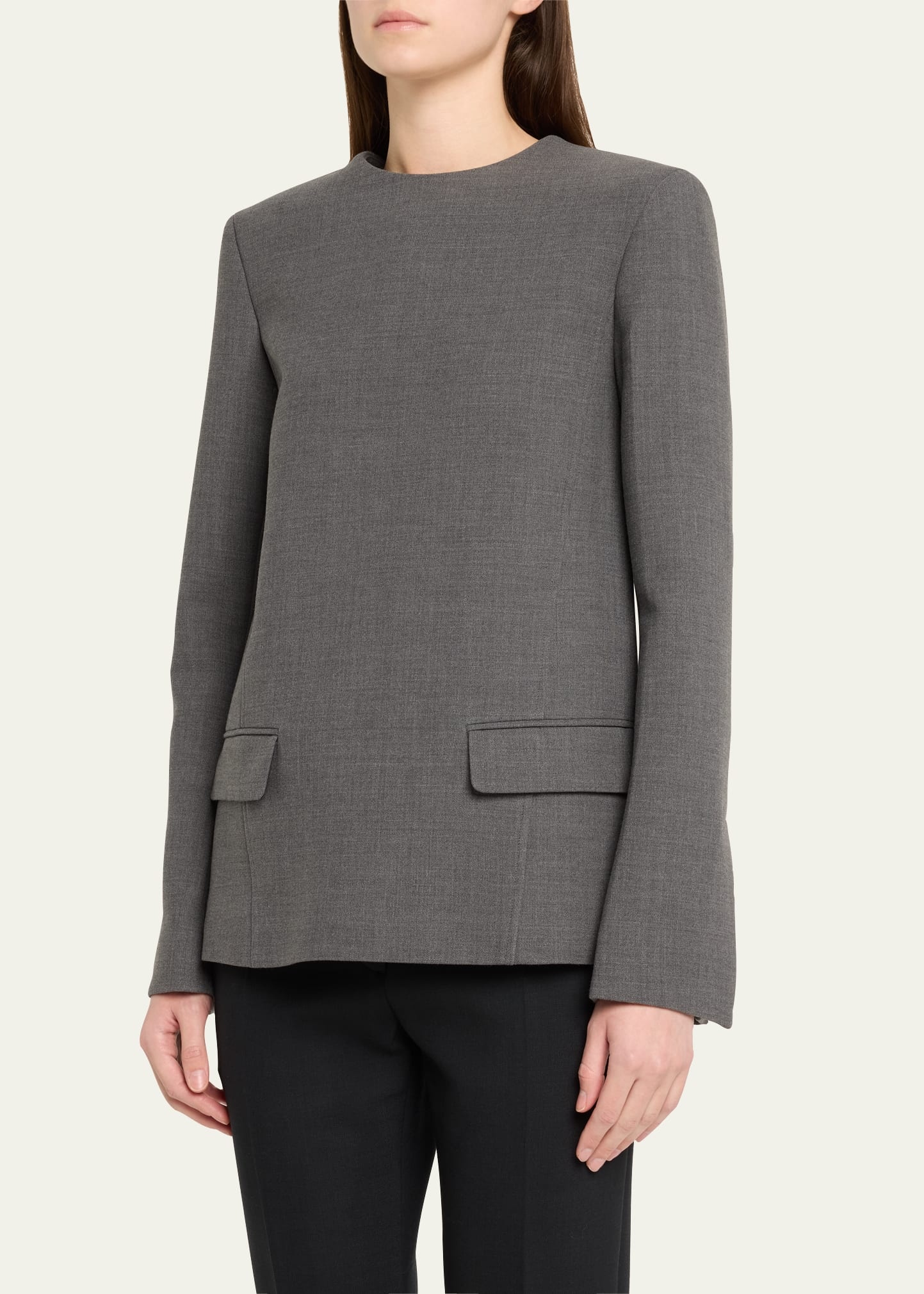 Pocket Long Sleeve Evening Top - 4