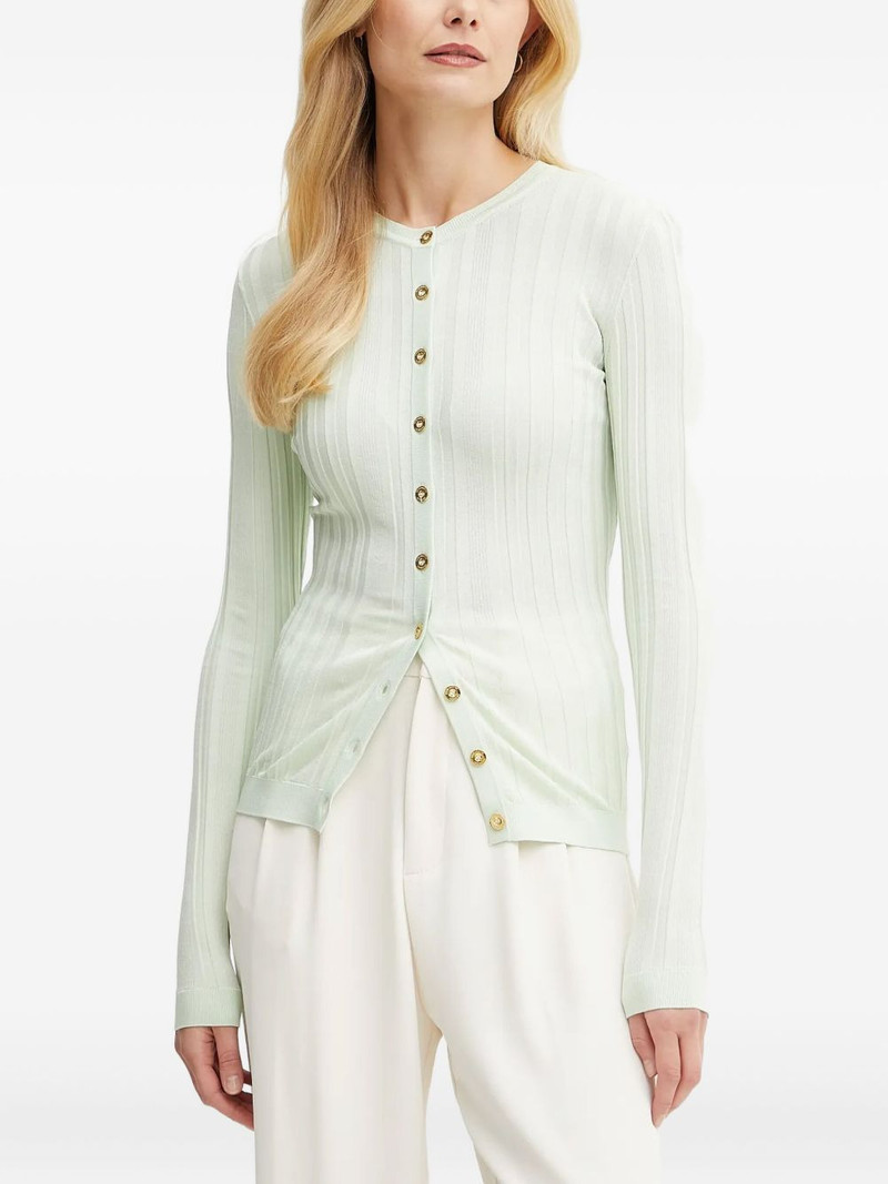 ribbed buttoned cardigan 1