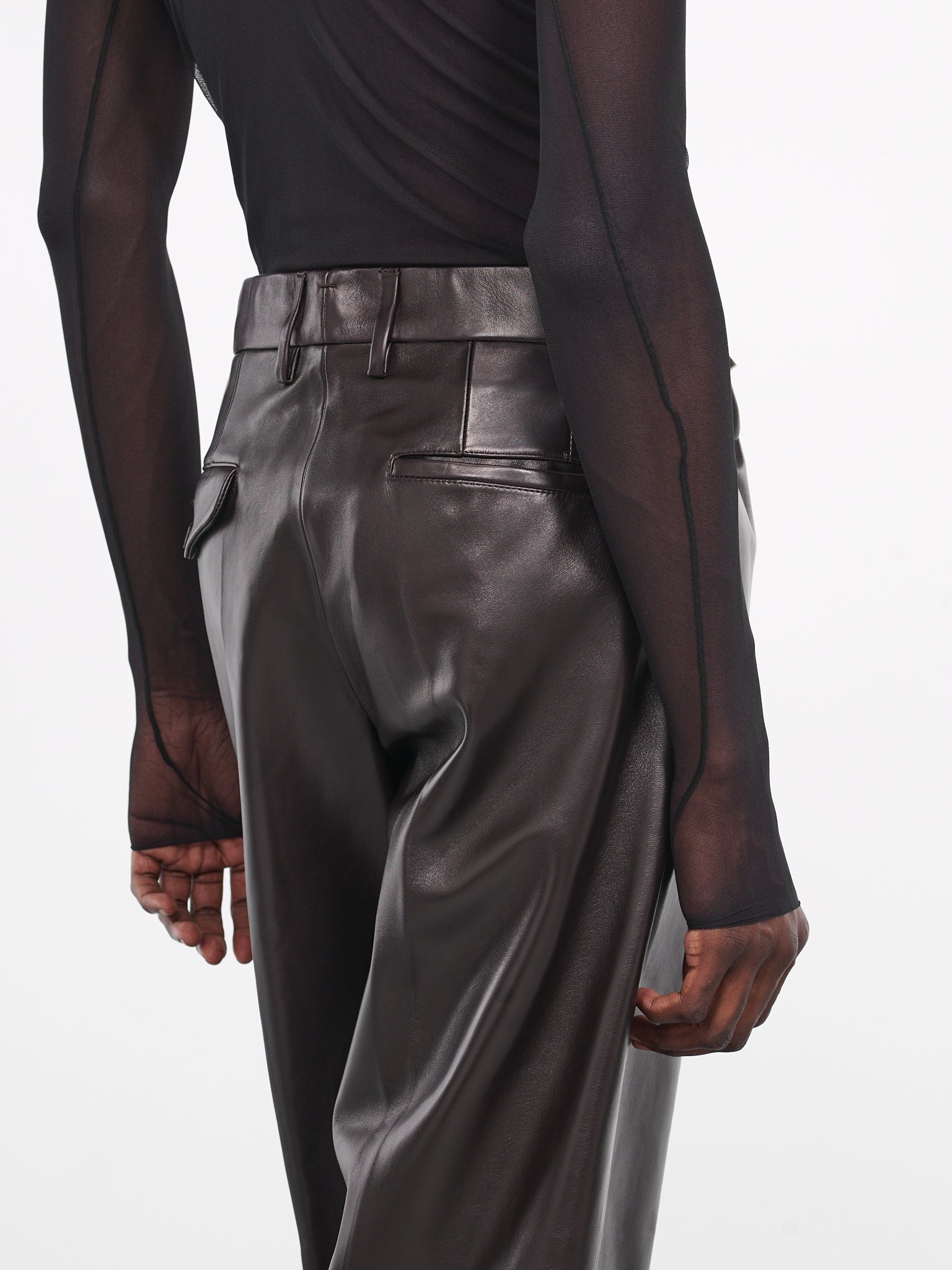 Gaspar Flared Leather Trousers - 5