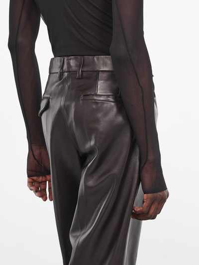 Ann Demeulemeester Gaspar Flared Leather Trousers outlook