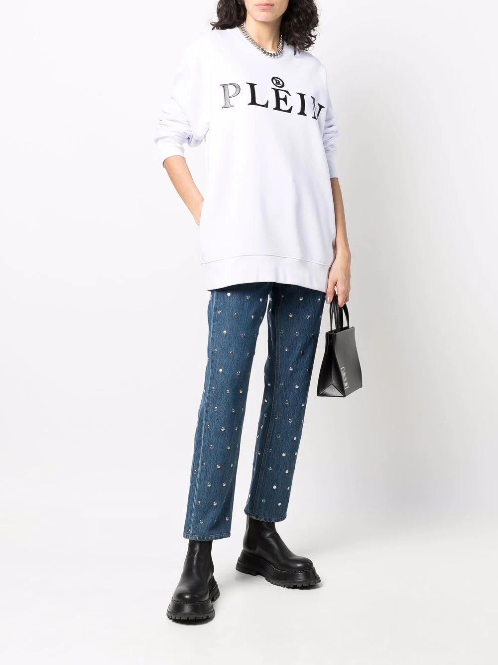 logo crew-neck sweatshirt - 2