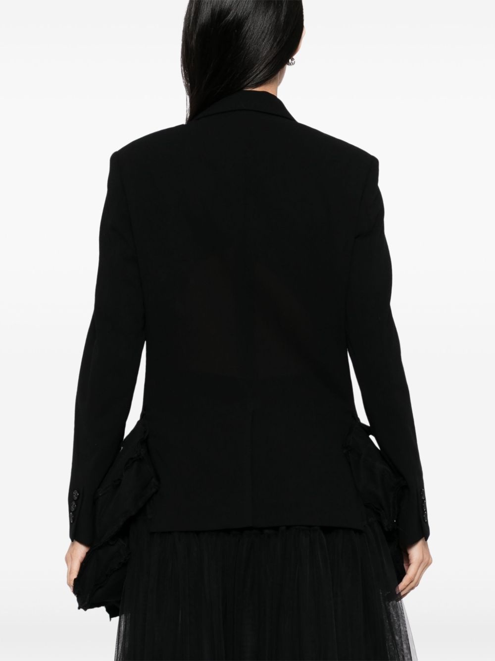 asymmetric hem blazer - 4