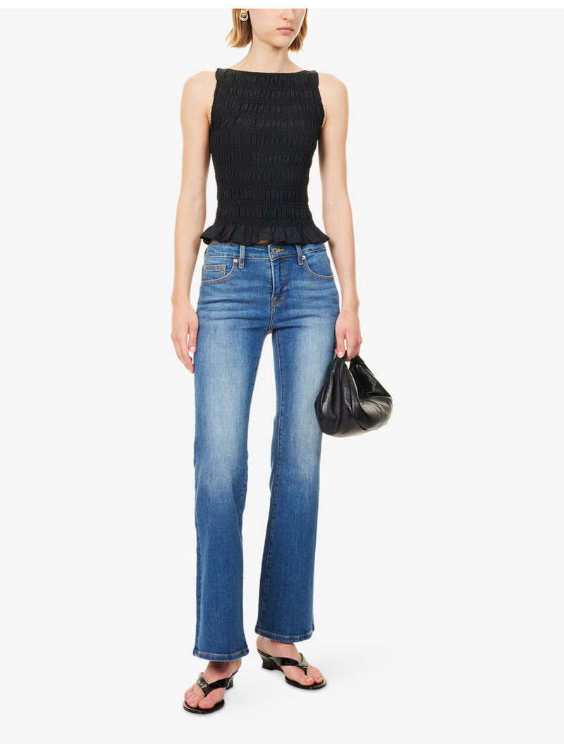 GOOD AMERICAN Low-Rise Bootcut Denim Jeans outlook