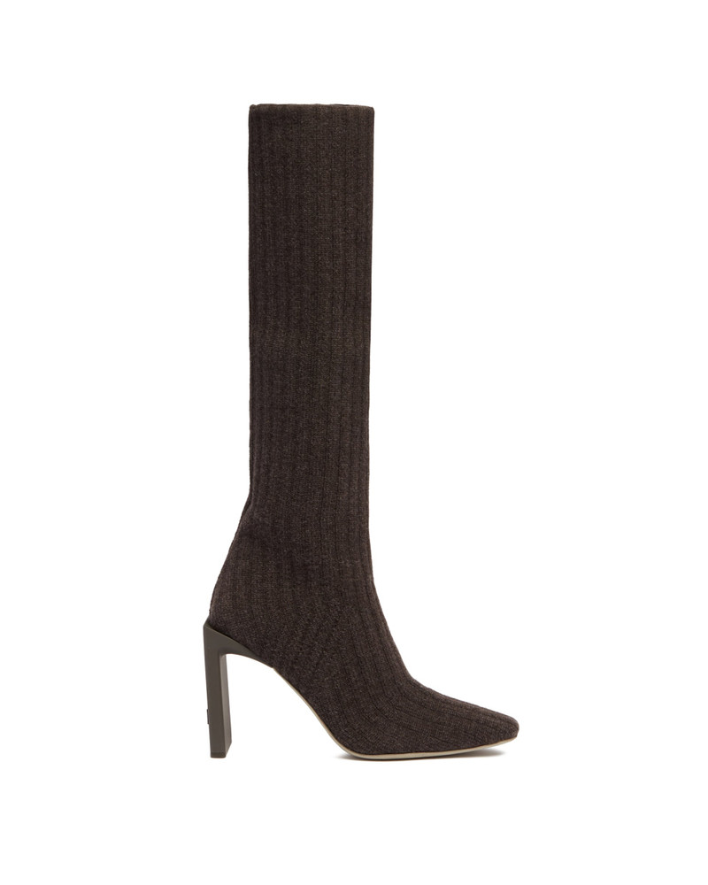Brown Knit Boots 1