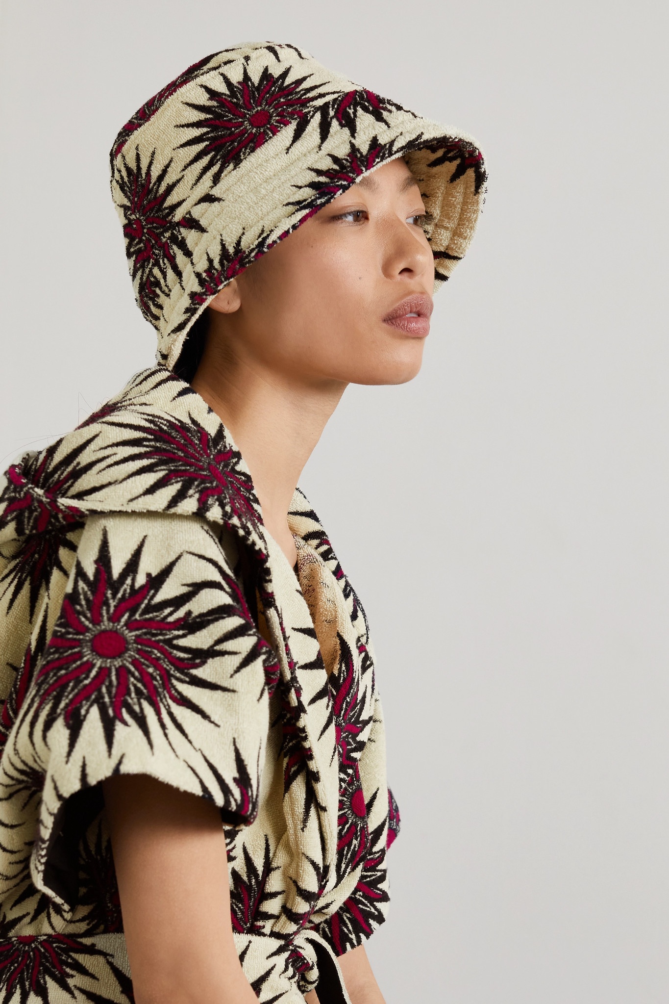 Printed cotton-terry bucket hat - 2