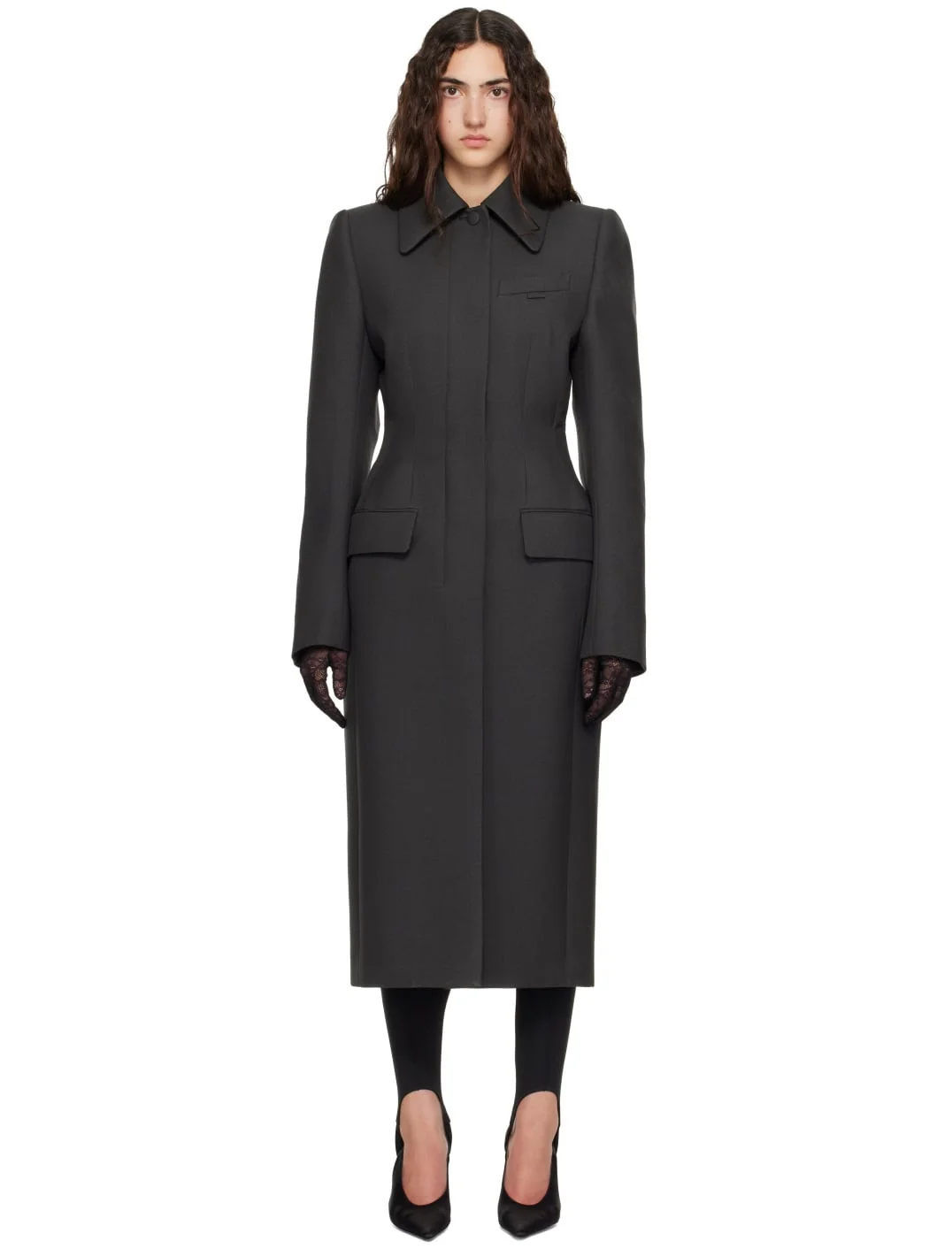 Gray Hourglass Coat - 1