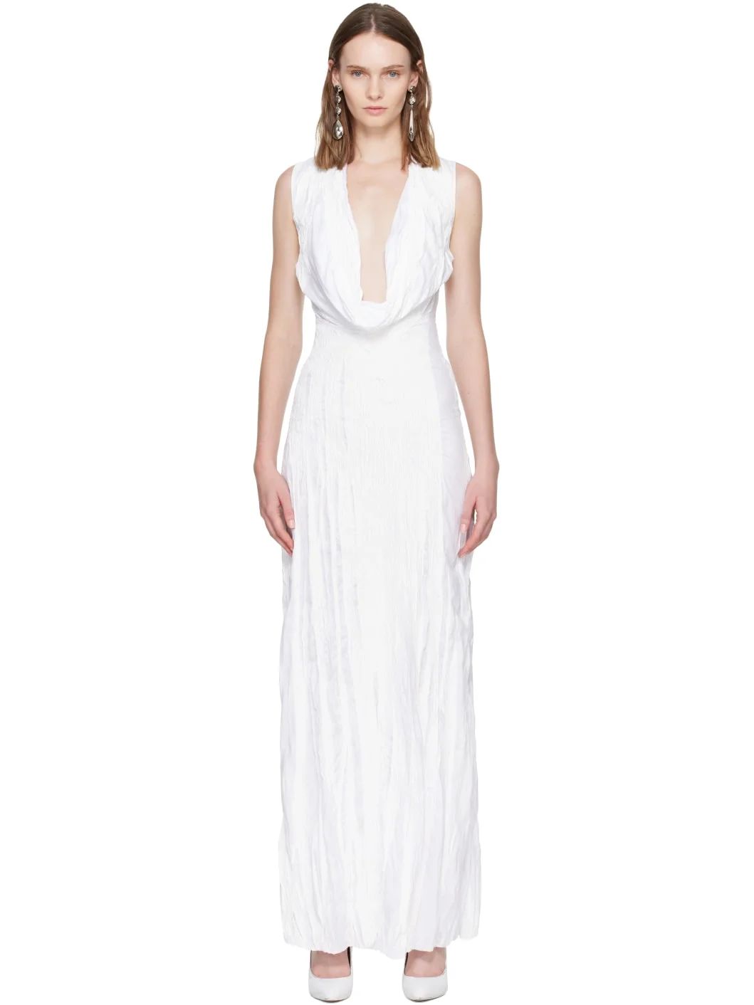 White Bianchetto Maxi Dress - 1