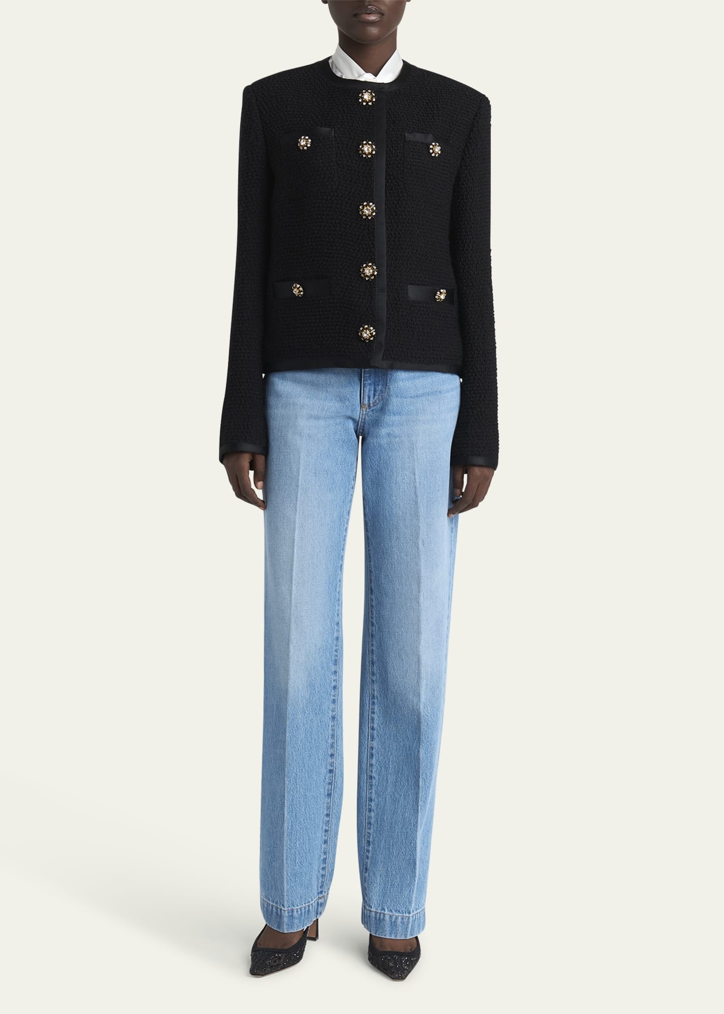 Jeweled Button Boucle Jacket - 2