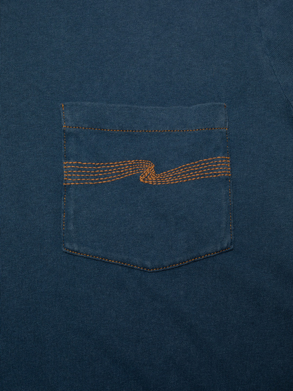 Ricky Pocket T-Shirt Washed Blue - 4