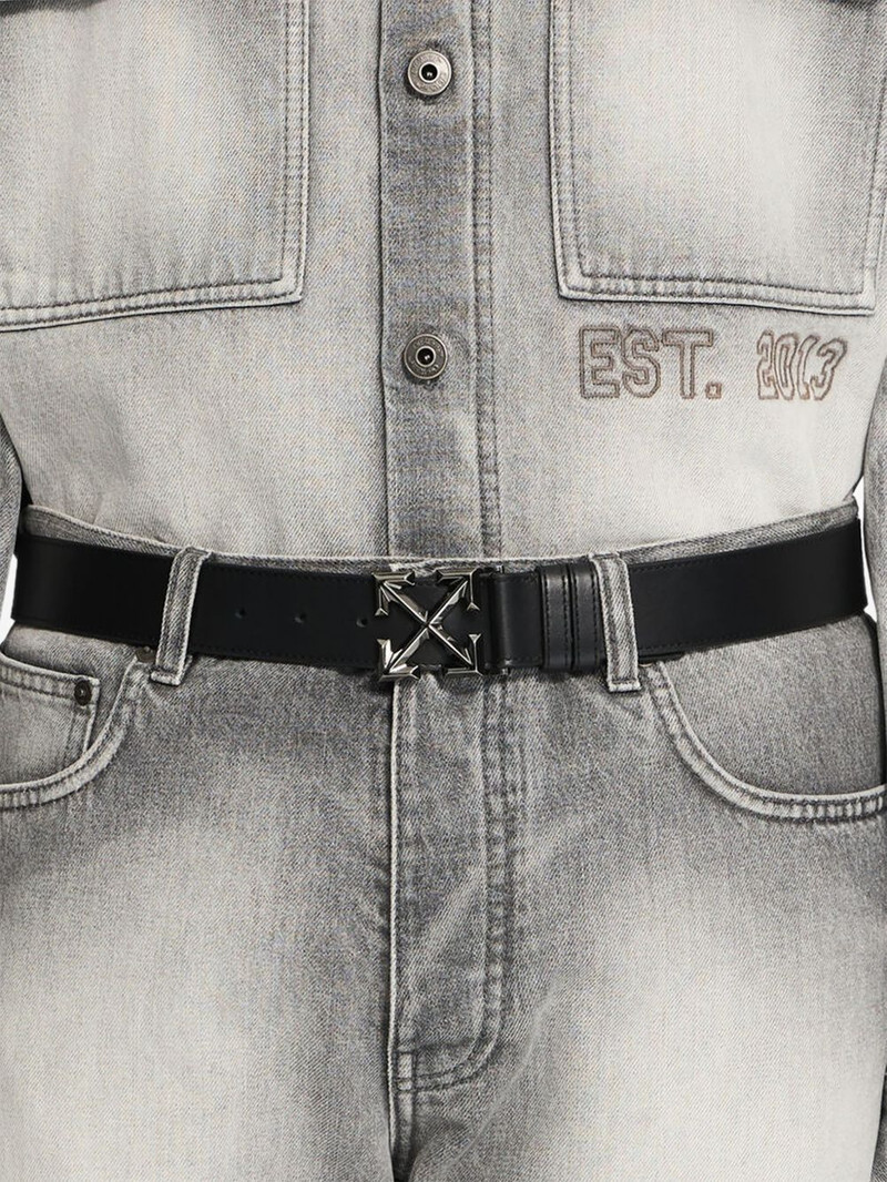 Off-White arrow buckle leather belt outlook
