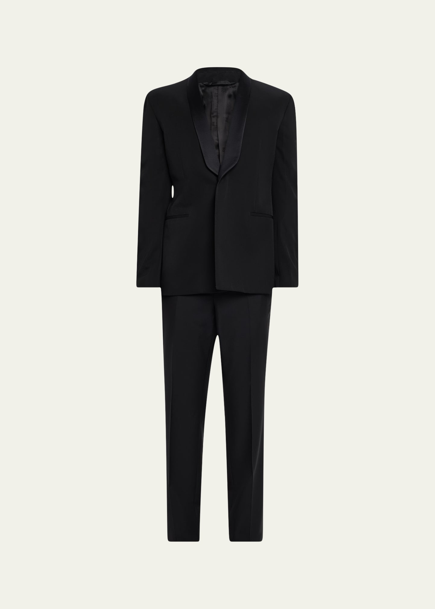 Men's Wool and Mohair Classic Fit Formal Trousers - 1