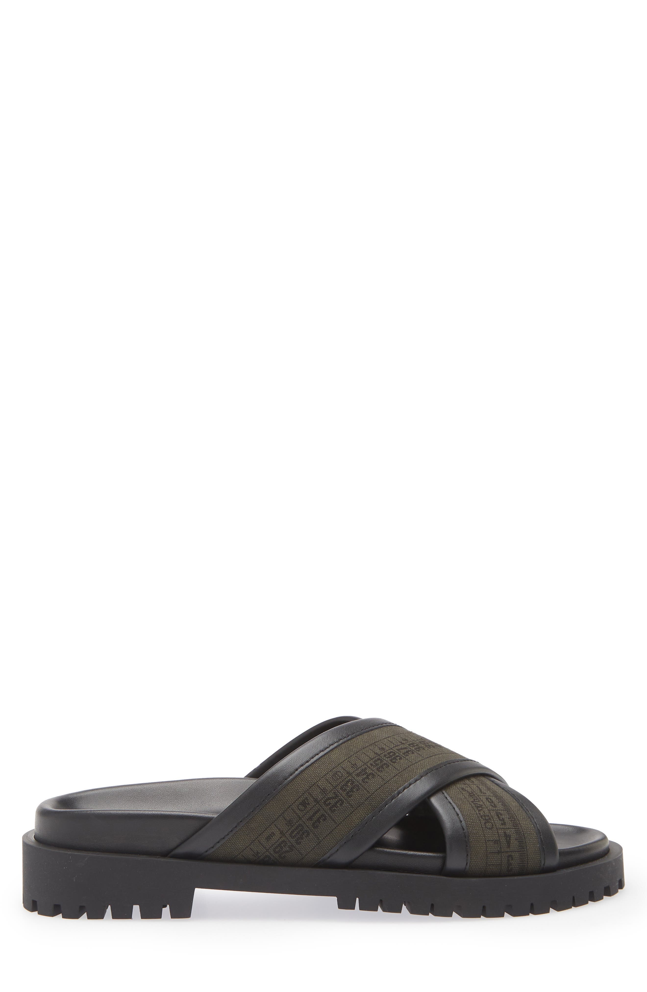 Off-White Chicago Crisscross Slide Sandal in Military Green at Nordstrom - 3