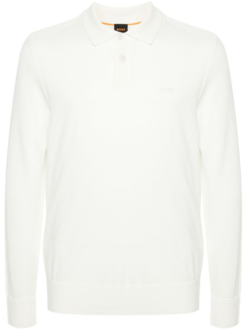logo-embroidered virgin wool blend jumper 1