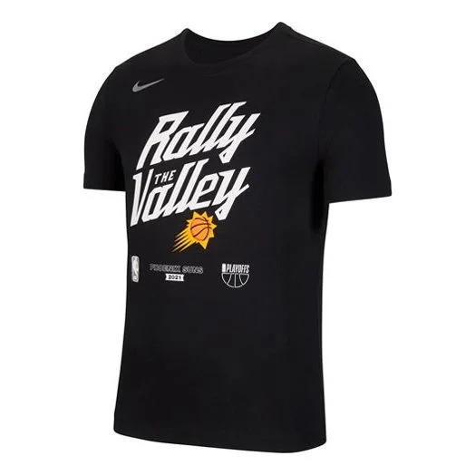 Nike NBA Knicks Phoenix Suns Casual Sports Alphabet Printing Short Sleeve Black DR0091-010 - 1