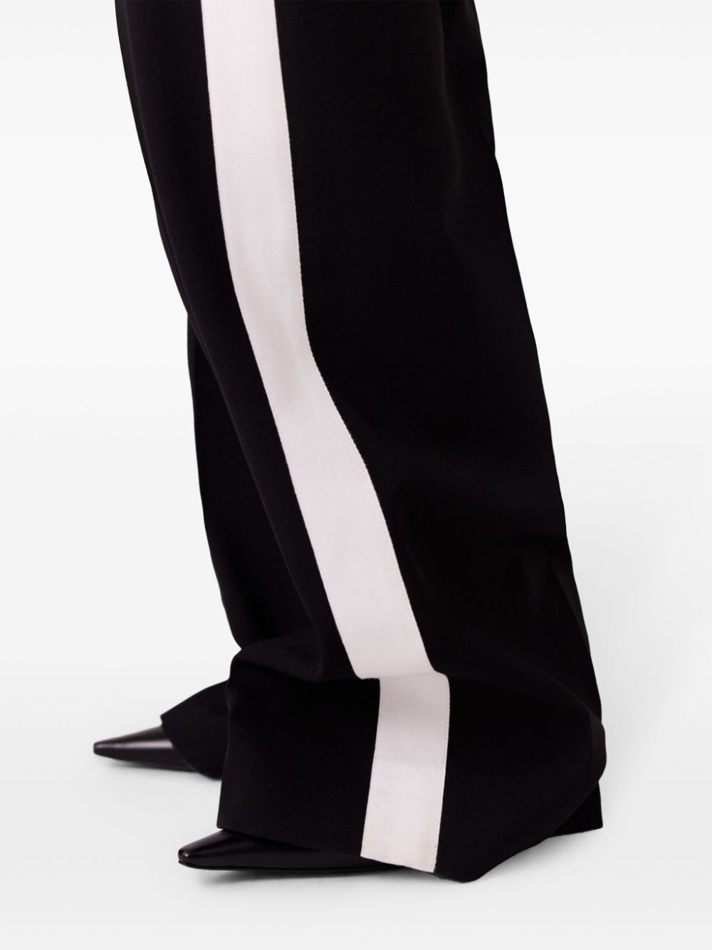 stripe-detail straight-leg trousers - 5