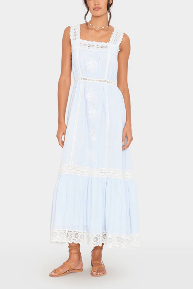 XÍRENA Anita Dress in Blue White Stripe outlook