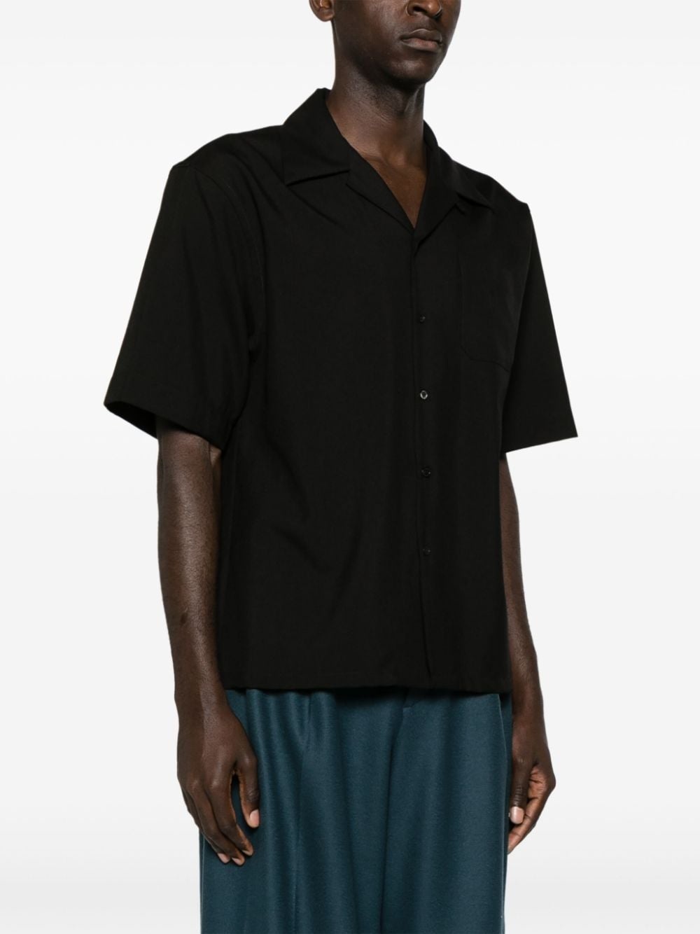Cuban-collar wool shirt - 3