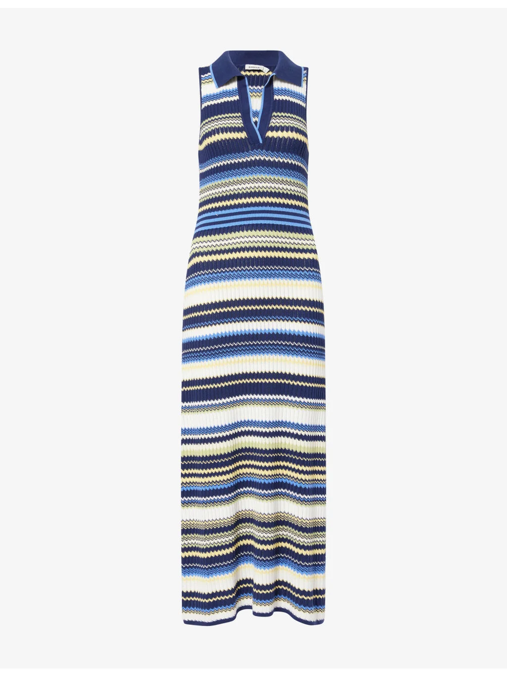 Kerrin Collared Cotton-Knit Midi Dress - 1
