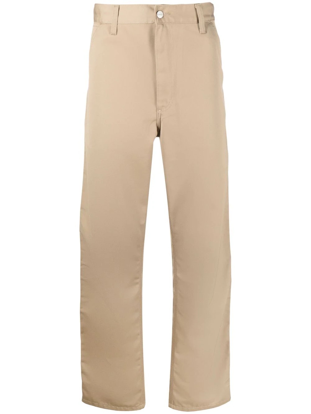 logo-patch straight trousers - 1