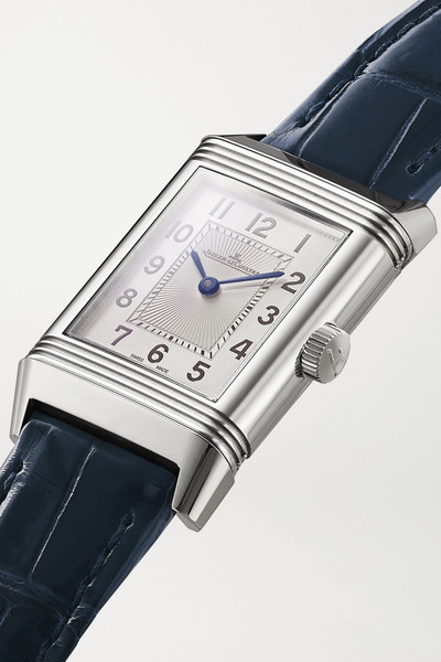 Jaeger-LeCoultre Reverso Classic Duetto 21mm small stainless steel, alligator and diamond watch outlook