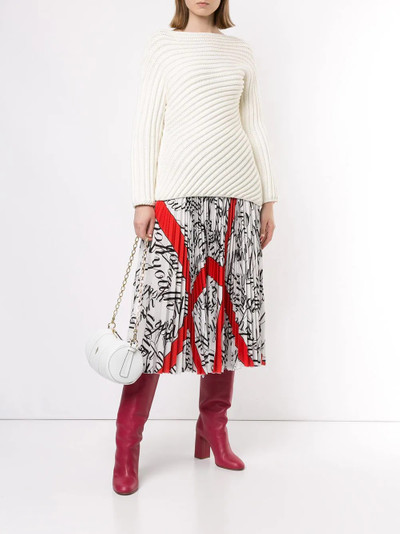 MSGM printed pleated skirt outlook