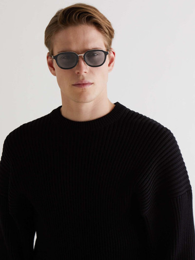 Berluti Round-Frame Acetate and Scritto Silver-Tone Sunglasses outlook